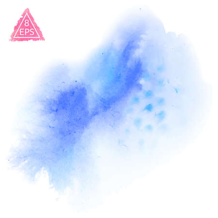 Vector watercolor blot. Hand drawn blot on white background for your design. Save the Date, postcard, banner, logo.のイラスト素材