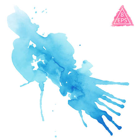 Vector watercolor blot. Hand drawn blot on white background for your design. Save the Date, postcard, banner, logo.のイラスト素材