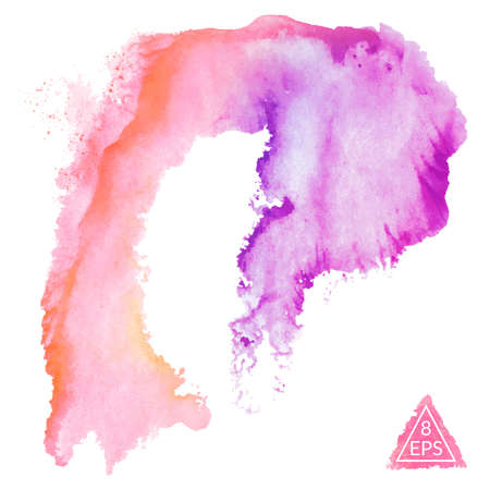 Vector watercolor blot. Hand drawn blot on white background for your design. Save the Date, postcard, banner, logo.のイラスト素材