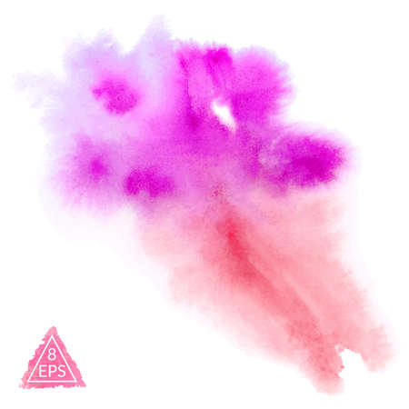 Vector watercolor blot. Hand drawn blot on white background for your design. Save the Date, postcard, banner, logo.のイラスト素材
