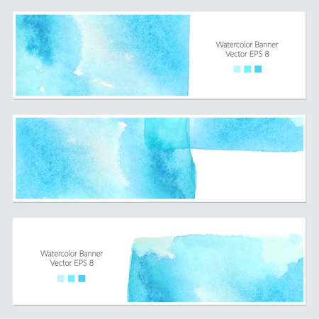 Vector. Set of colorful watercolor backgrounds for your design.のイラスト素材
