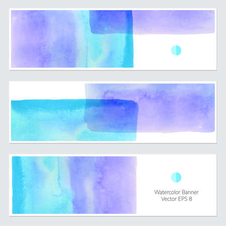 Vector. Set of colorful watercolor backgrounds for your design.のイラスト素材