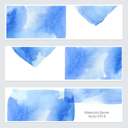 Vector. Set of colorful watercolor backgrounds for your design.のイラスト素材