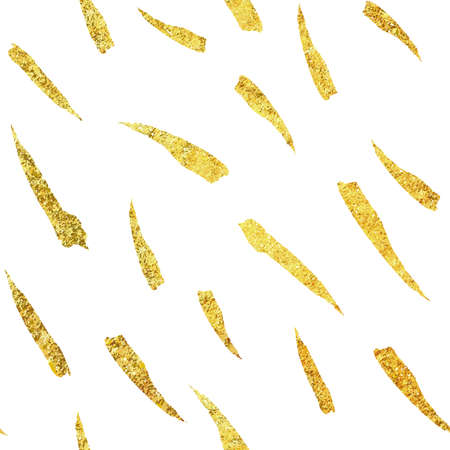 Vector gold glitter seamless pattern. Hand drawn gold glitter vector pattern. Seamless vector pattern for postcard, wallpaper, textile, fabric and others.のイラスト素材