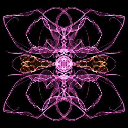 Beautiful symmetry figure. Hand drawn linear abstract pattern for banners, logo, postcards, wallpapers etc.の写真素材