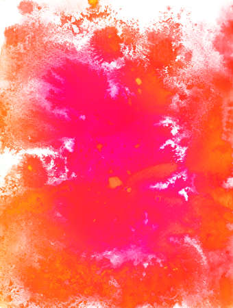 Background with beautiful watercolor blot. Isolated on white background hand drawn watercolor blot for postcard, banner, business card and other.の写真素材