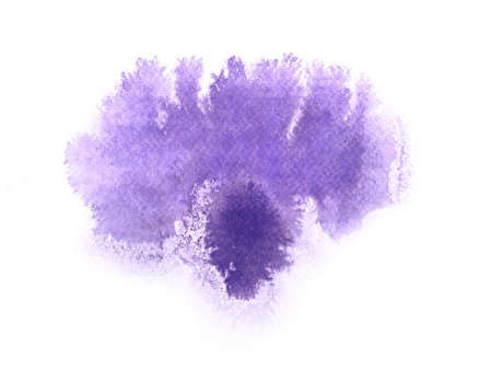Background with beautiful watercolor blot. Isolated on white background hand drawn watercolor blot for postcard, banner, business card and other.の写真素材