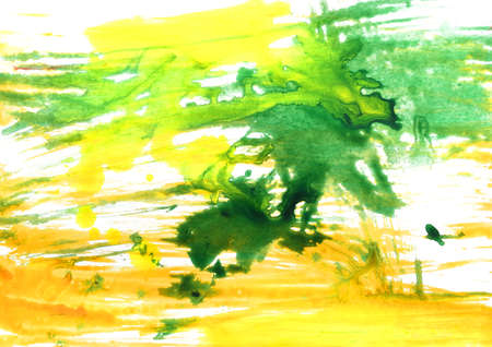 Background with beautiful watercolor blot. Isolated on white background hand drawn watercolor blot for postcard, banner, business card and other.の写真素材