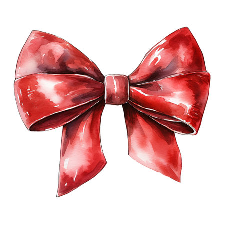 elegant red bow for winter decorの素材