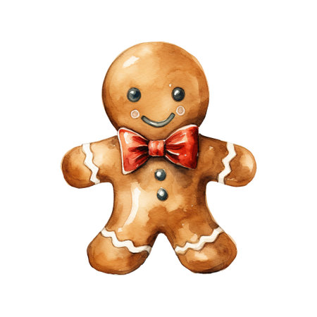 watercolor painting of a ginger man with a bow tieの素材