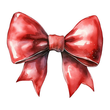 elegant red bow for winter decorの素材