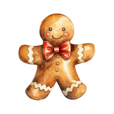 watercolor painting of a ginger man with a bow tie. AI generated imageの素材