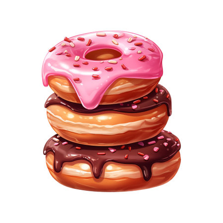 Pile of Adorable Donuts. AI Generated Imageの素材