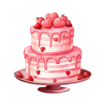 Cake with a Heart. AI Generated Imageの素材