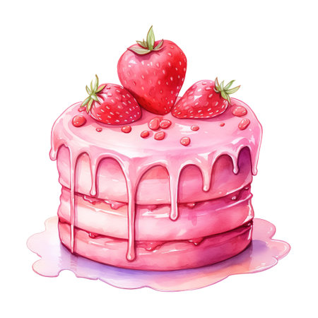 Piece of Cake with a Heart. AI Generated Imageの素材