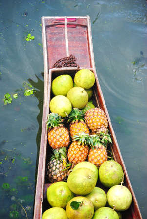 Floating market in Thailandの写真素材