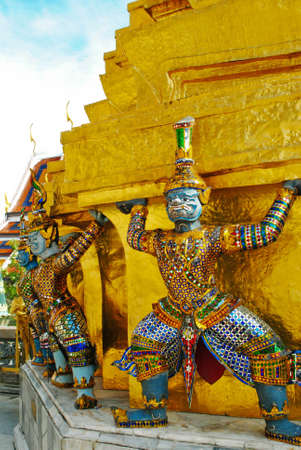 Wat Phra Kaew in bangkok Thailandの写真素材