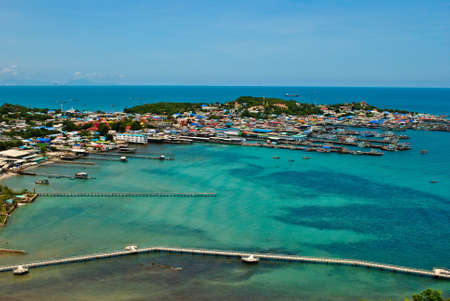 sea and communities in Thailandの写真素材
