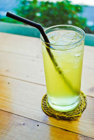 Iced green teaの写真素材