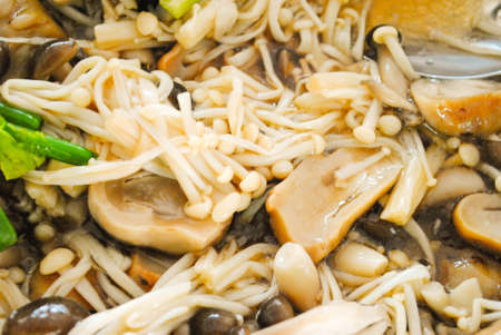 mixed mushroom friedの写真素材