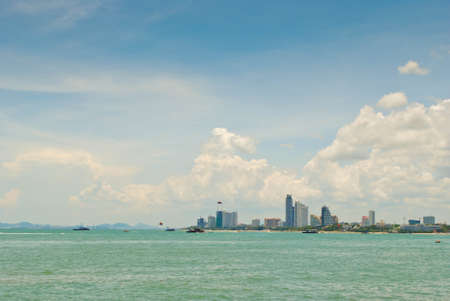 sea and bright skyの写真素材