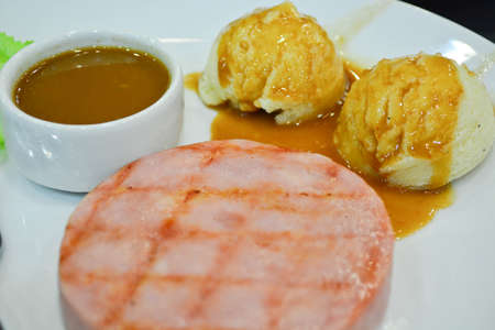 ham steakの写真素材