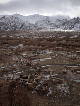 Home and mountain in Lehの素材