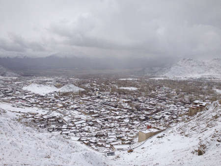 Landscape of snow on mountainの素材