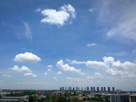 Cityscape and bright skyの素材