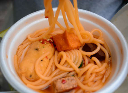 vietnamese noodle soupの写真素材