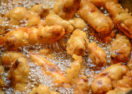 deep fried bananaの写真素材