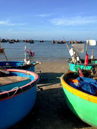 fishing village in Vietnamの写真素材