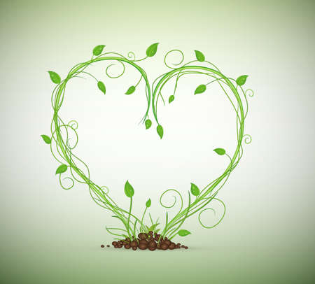 Spring decoration looks like a heart.のイラスト素材