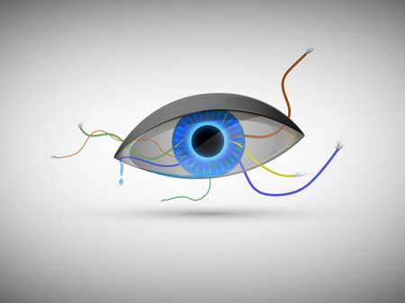 Eye of human robot.のイラスト素材