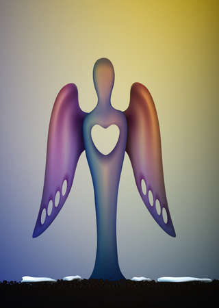 futuristic angel, contemporary art Christmas sculpture, christianity Christmas symbol,のイラスト素材
