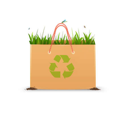 Recycle Eco bag ideaのイラスト素材