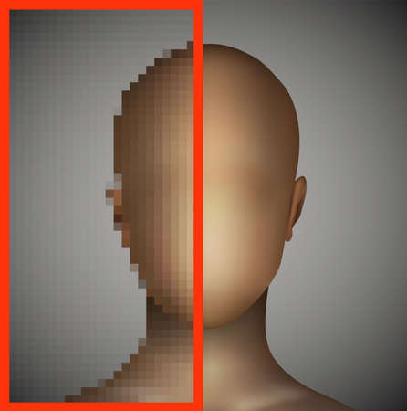 eyes problem blur the focus os view, sharp view idea, mental deseaseのイラスト素材