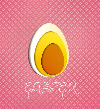 Easter holiday concept, Easter eggs set design on the white background,のイラスト素材