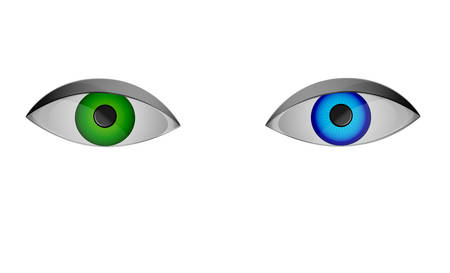 colored optic lenses, blue and green eyes, color of view, vectorのイラスト素材