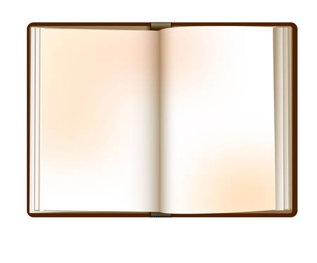 vintage empty book isolated on the white background, vectorのイラスト素材