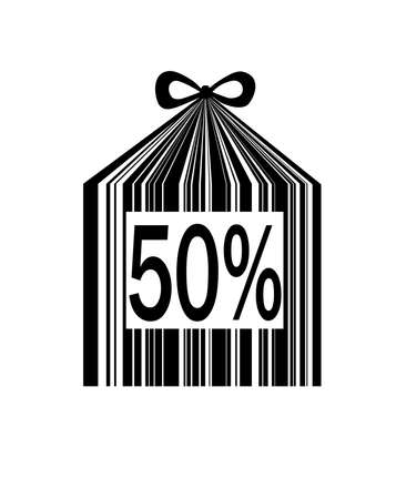 holiday sale bar code concept,のイラスト素材