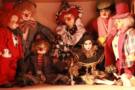 clown. clown dolls,string puppet clown toysの写真素材