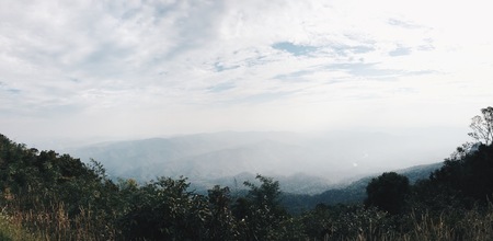 view of mountain along the way to the national parkの写真素材