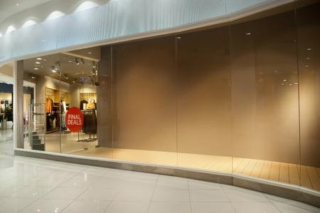 An empty storefront of shopの写真素材