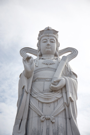 Giant Chinese God statue at Tua Pek Kong Temple, Sitiawan, Malaysiaのeditorial素材