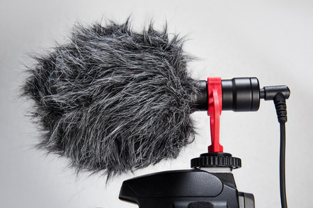 Professional cardioid Directional Condenser Video Microphone black color attach on DSLR camera...