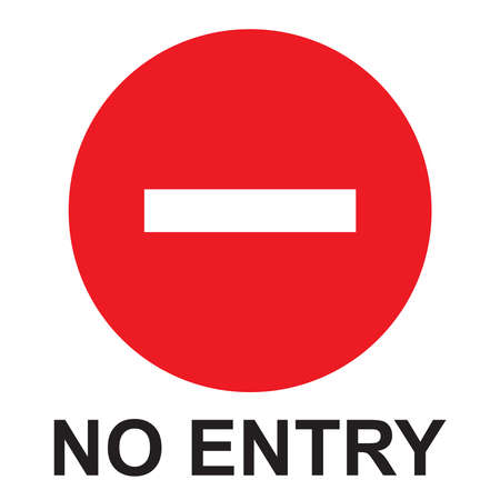Do not enter sign vector illustration on white background.のイラスト素材