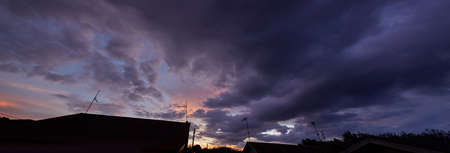 Beautiful sunset sky as background
