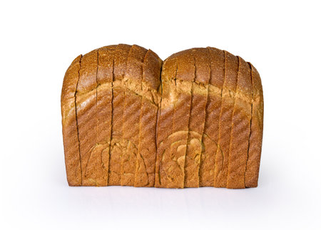 Sliced bread isolated on white background