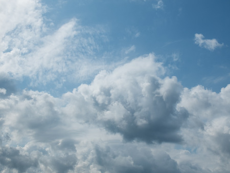 black cloud in the blu skyの写真素材